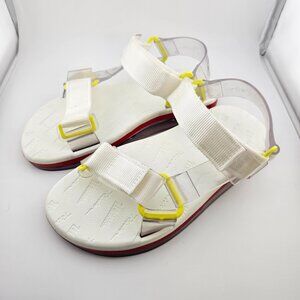 Melissa Papete + Rider Jelly Sandals White Yellow Red Women's Sz 6